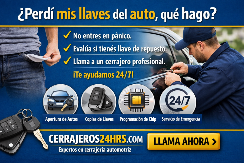 Perdi las llaves de mi auto